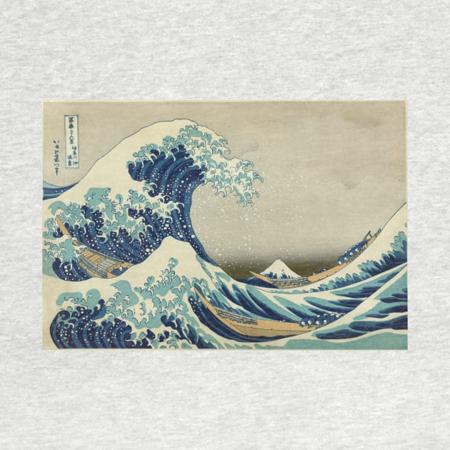 The Classic Japanese Great Wave off Kanagawa by Hokusai by podartist